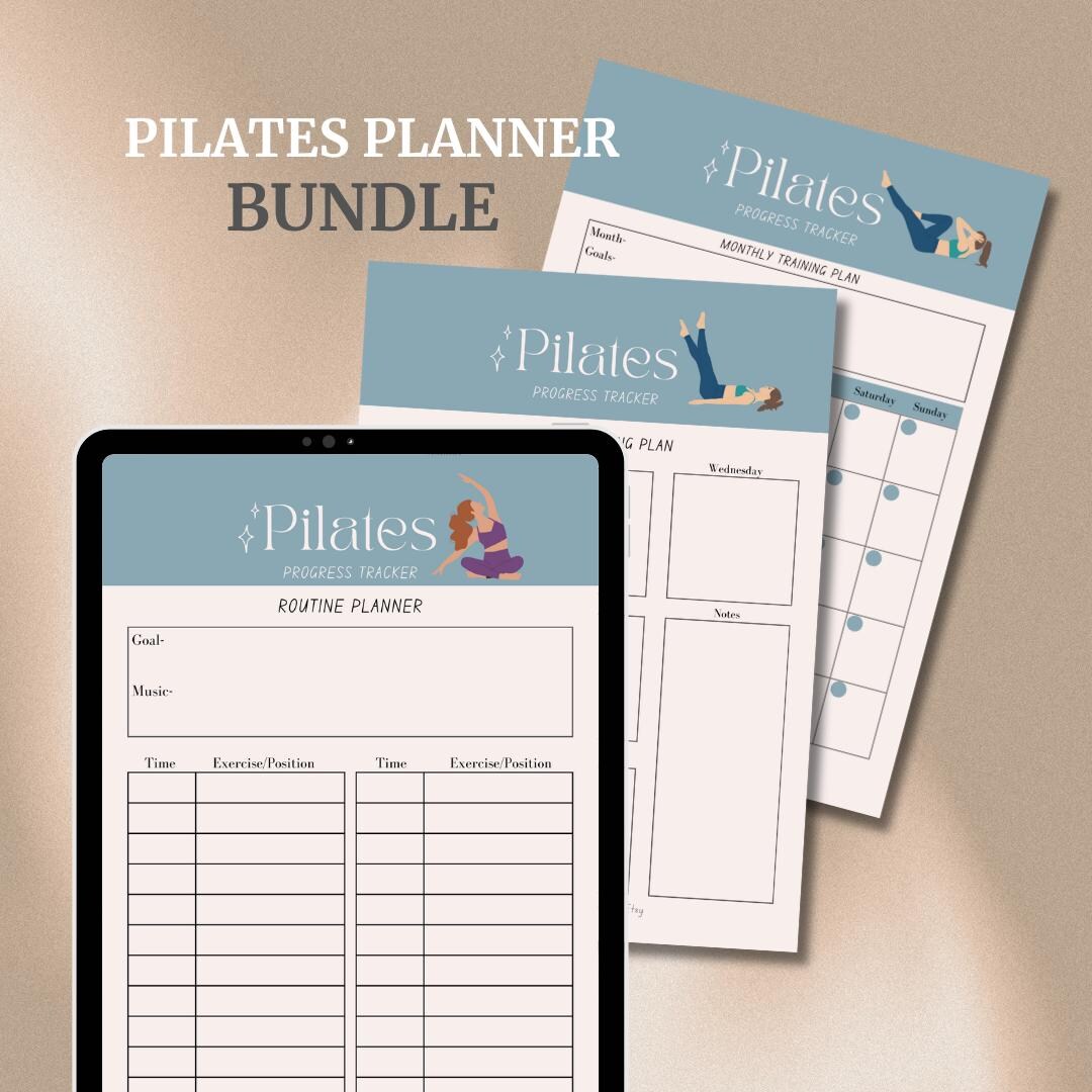 Pilates Journal Tracker Printable Pilates Fitness Plan Tracker Exercise ...