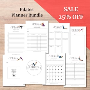 Pilates Journal Tracker Printable Pilates Planner Fitness Plan Tracker Pilates Exercise Journal for Pilates Lover friend Gift