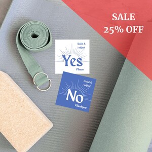Yoga Consent Cards Yes No Printable Cards For Yoga Teachers Assist & Adjust Mat Signs for Class or Studio