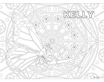 Fairy 32/" x 24/" Giant Coloring Poster