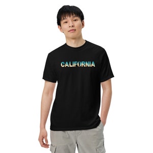 California Dreamin’ Retro Color Design  - Unisex garment-dyed heavyweight t-shirt