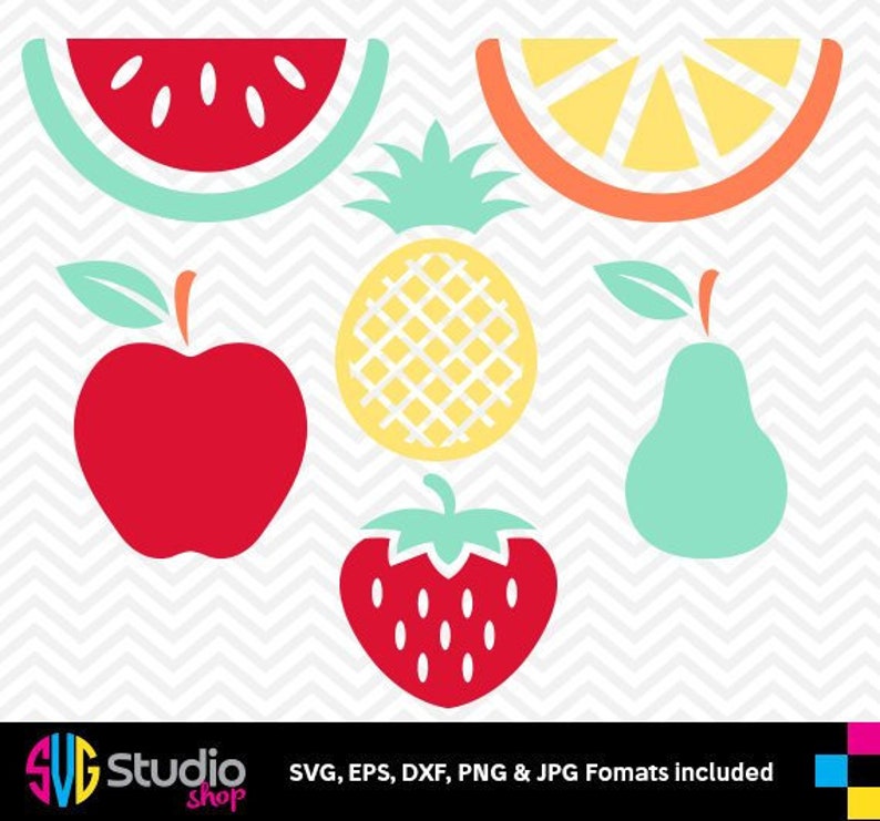 Download FRUIT SVG Files Silhouette Die Cut Vinyl Cutter Monogram ...