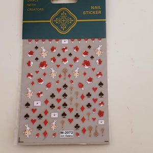 10 modeles de GRANDES CARTES de Stickers pour ongles Nail Art 5d divers décors.