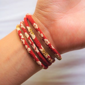 Japanese Necklace, Japanese Jewelry, Japanese Gifts, Kimono Bracelet, Fabric Necklace, Japanese Bracelet, Wrap Bracelet, Adjustable Bracelet