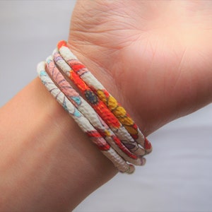 Japanese Necklace, Japanese Jewelry, Japanese Gifts, Kinomo Bracelet, Fabric Necklace, Japanese Bracelet, Wrap Bracelet, Adjustable Bracelet