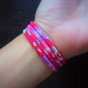 Japanese Necklace, Japanese Jewelry, Japanese Gifts, Kimono Bracelet, Fabric Necklace, Japanese Bracelet, Wrap Bracelet, Adjustable Bracelet