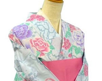 Kimono Women, Kimono Cardigan, Summer Kimono, Yukata, Floral, Colourful Flowers, Kimono Robe, Cotton Kimono, Dressing Gown, Japanese Gifts