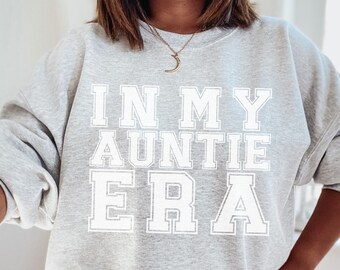 In My Auntie Era Sweatshirt Auntie Sweatshirt Football Auntie Shirt Gift For Aunts Favorite Aunt Shirt Auntie Era Sweatshirt Gift For Auntie