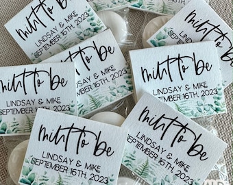 Mint to Be Wedding Favors Personalized Party Favor Wedding Favor Mints Watercolor Floral Favors Cute Wedding Favors Edible Wedding Favors