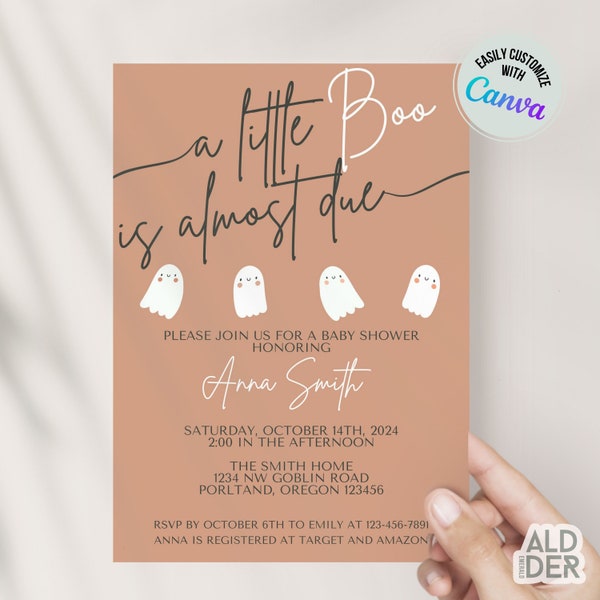 Baby Shower Invite Boo Etsy