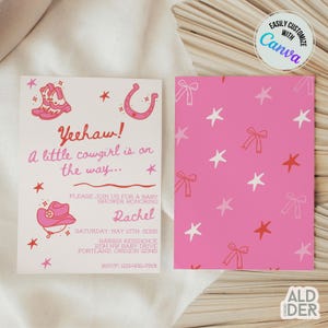 Western Baby Shower Invitation, Cowgirl Baby Shower Digital Invitation, Cowgirl Shower, Cowgirl Invite, Baby Cowgirl, Cowgirl Baby Invite