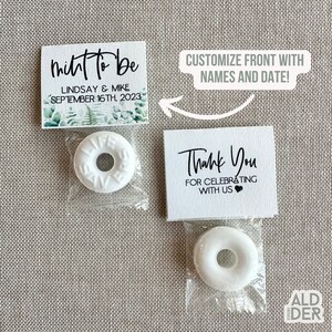 Mint to Be Wedding Favors Personalized Party Favor Wedding Favor Mints Watercolor Floral Favors Cute Wedding Favors Edible Wedding Favors