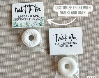 Mint to Be Wedding Favors Personalized Party Favor Wedding Favor Mints Watercolor Floral Favors Cute Wedding Favors Edible Wedding Favors