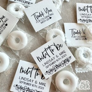 Mint to Be Wedding Favors Personalized Party Favor Wedding Favor Mints Watercolor Floral Favors Cute Wedding Favors Edible Wedding Favors