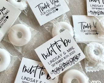 Mint to Be Wedding Favors Personalized Party Favor Wedding Favor Mints Watercolor Floral Favors Cute Wedding Favors Edible Wedding Favors