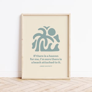 Jimmy Buffett Quote Print Light Blue | Digital Download | Home Decor | Boho Design | Multiple Sizes
