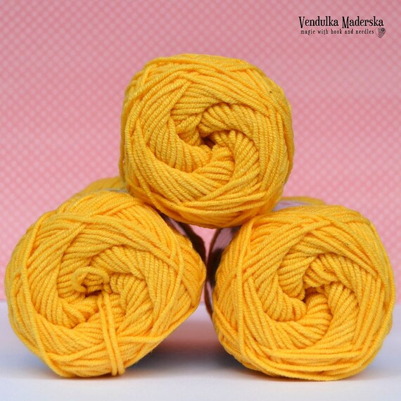Kacenka cotton/acrylic yarn for crochet and knitting Bright Etsy