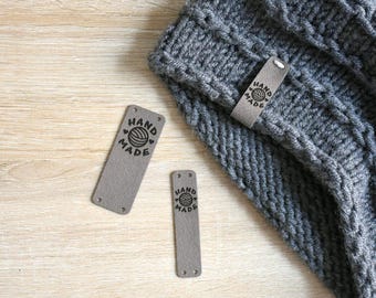 20 pcs Laser Engraved Ultrasuede Sew-On Tags - BEAVER