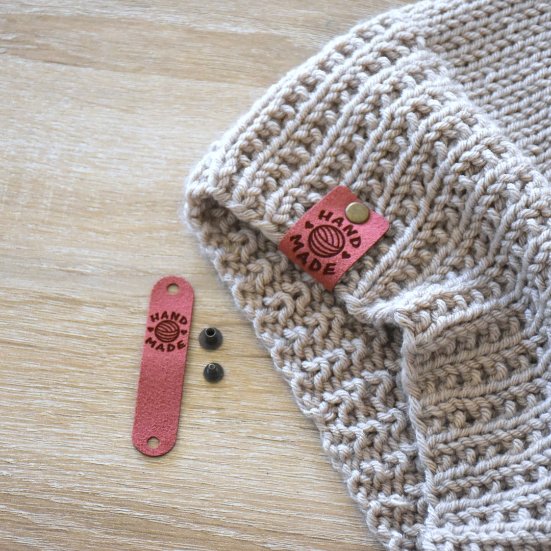 40 Pcs | Laser Engraved Knitwear Rivet Tags, Clothing Tags, Handmade ...