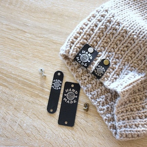 20 piezas / Etiquetas de remache de prendas de punto grabadas con láser, Etiquetas de ropa, Etiquetas hechas a mano, Etiquetas hechas a mano, Etiquetas de punto, Etiquetas de ganchillo - INLAY METÁLICA