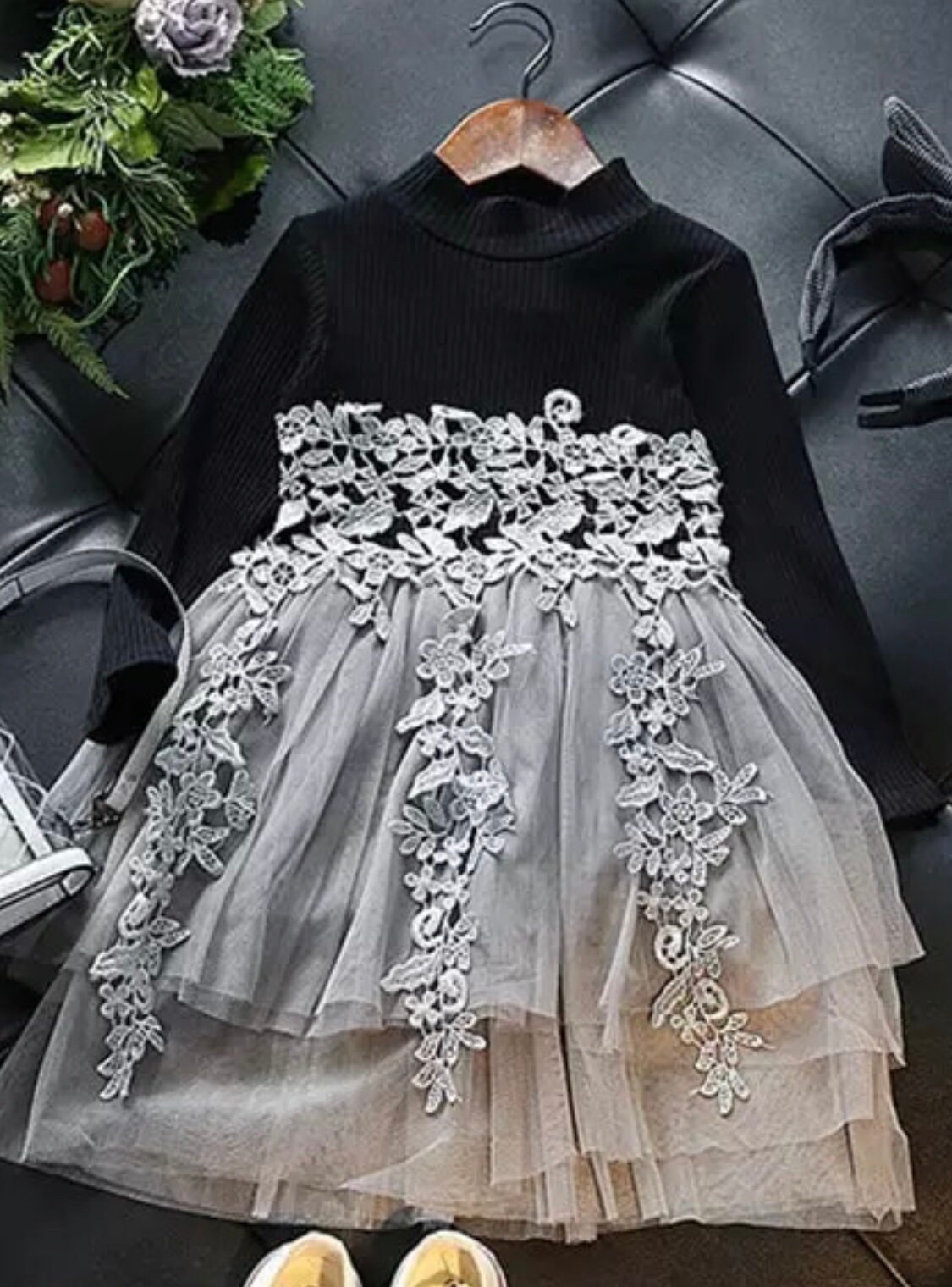 black and silver frock