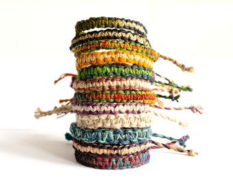 Colorful funky begging bracelet Hamsa Hand Peace hippie boho UNIKAT