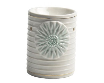 Motif de fleur de porcelaine Brûleur d’huile / cire, Tournesol bleu