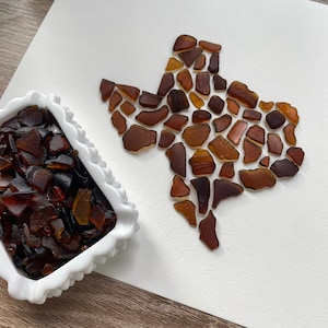 Art de carte personnalisé - verre de mer de la Nouvelle-Angleterre - design côtier - cadeau fait main unique