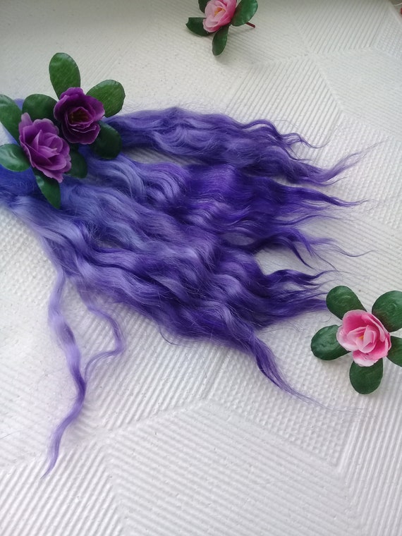 Premium Mohair For Doll Hair The Color Purple Weight 30 Etsy