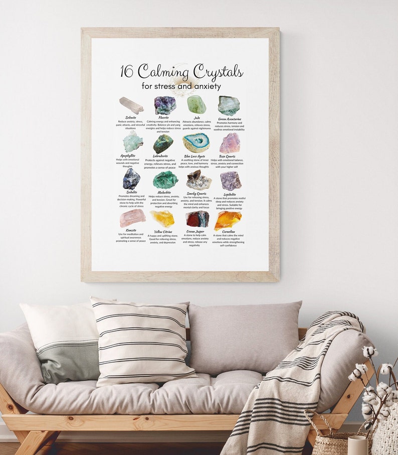 Crystals for Calming Stress and Anxiety Gemstone Meaning Etsy UK