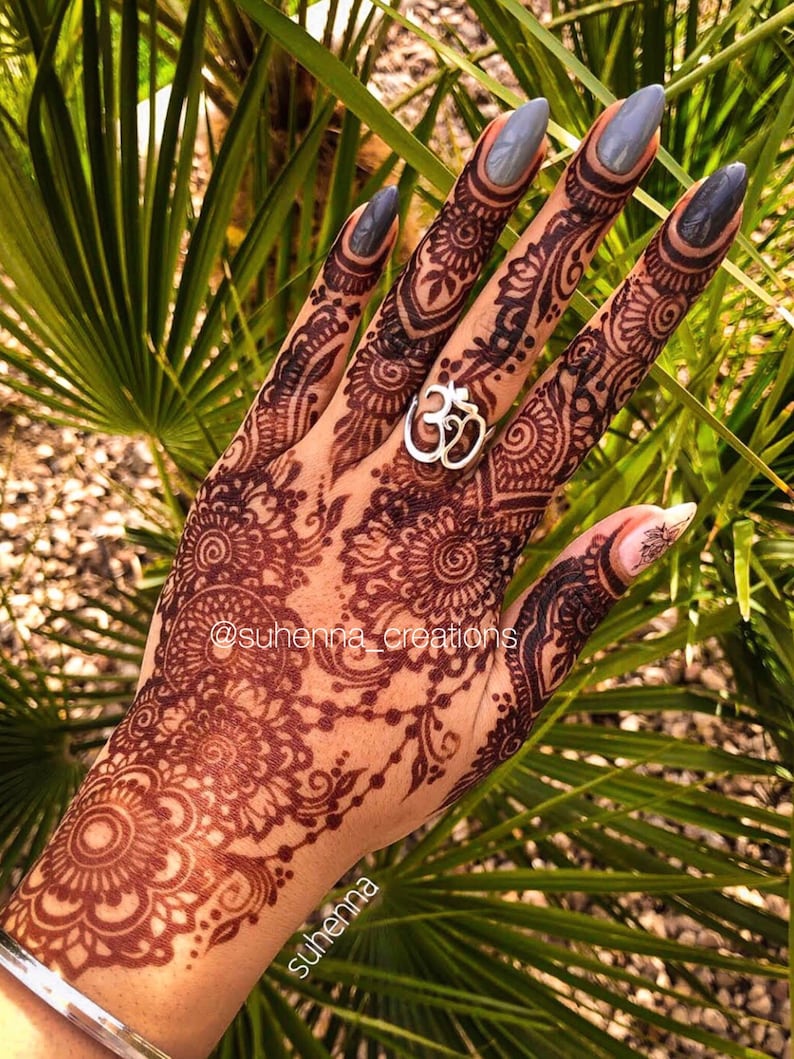 TWO HENNA CONES // all natural, hand made henna cones // henna paste // natural henna // henna art // mendhi // mehndi image 2