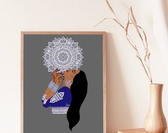moonlit melanin // print // desi art // indian // india // art // home decor