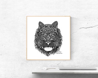 tiger // imprimé tigre henné // imprimé tigre // décoration intérieure