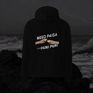 need PAISA for PANI PURI oversized hoodie | desi | streetwear
