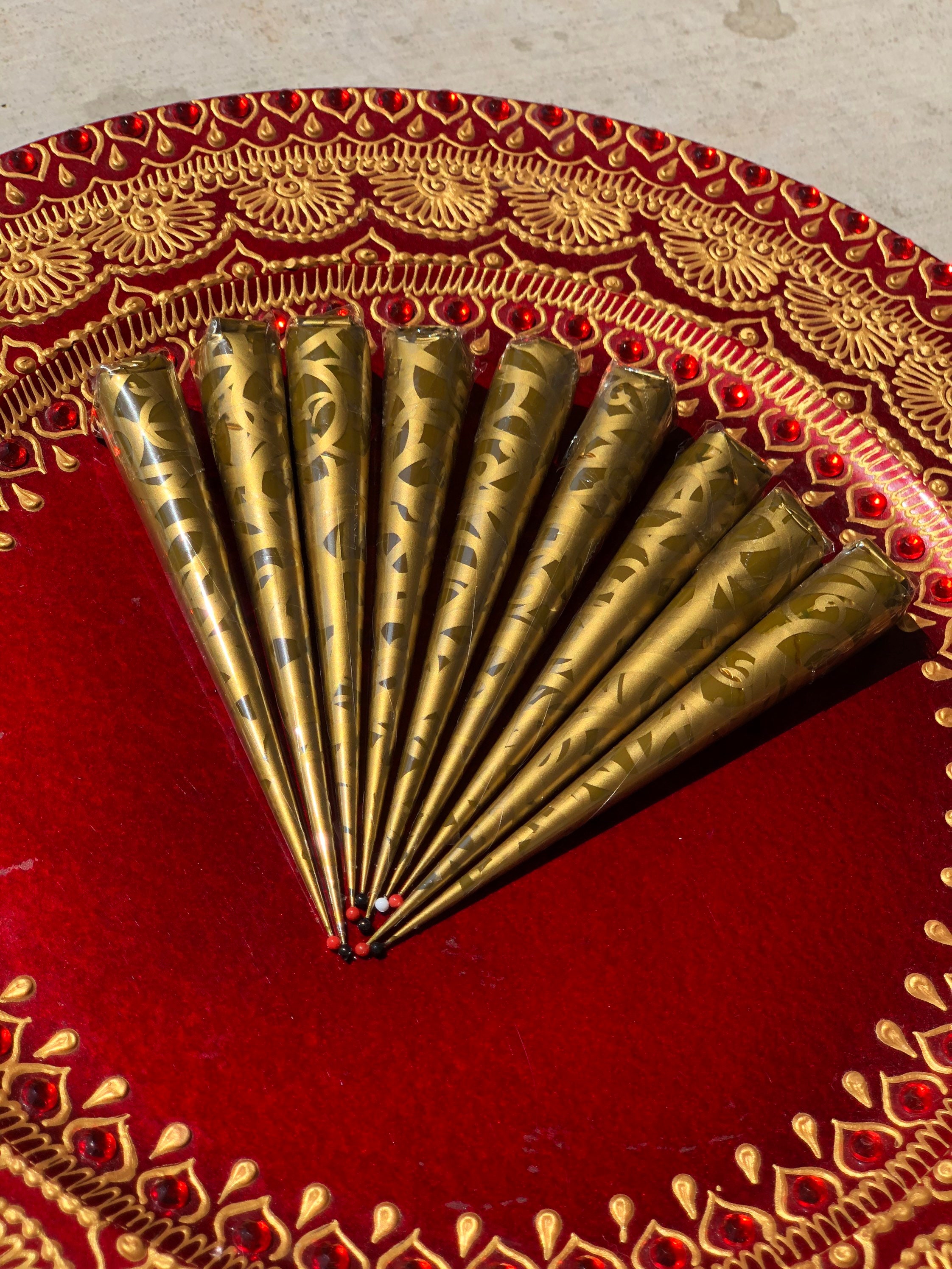 NINE HENNA CONES // all natural, hand made henna cones // henna paste // natural henna // henna art // mendhi // mehndi