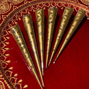 SIX HENNA CONES // all natural, hand made henna cones // henna paste // natural henna // henna art // mendhi // mehndi