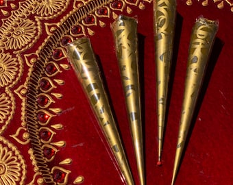 FOUR HENNA CONES // all natural, hand made henna cones // henna paste // natural henna // henna art // mendhi // mehndi