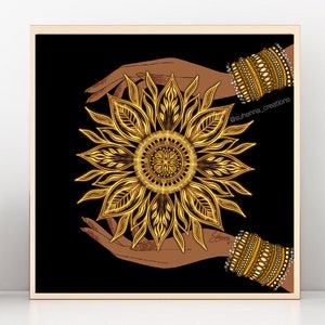 dhoop dhikhri // sunshine girl fine art print // desi indian home decor // galaxy space stars sun