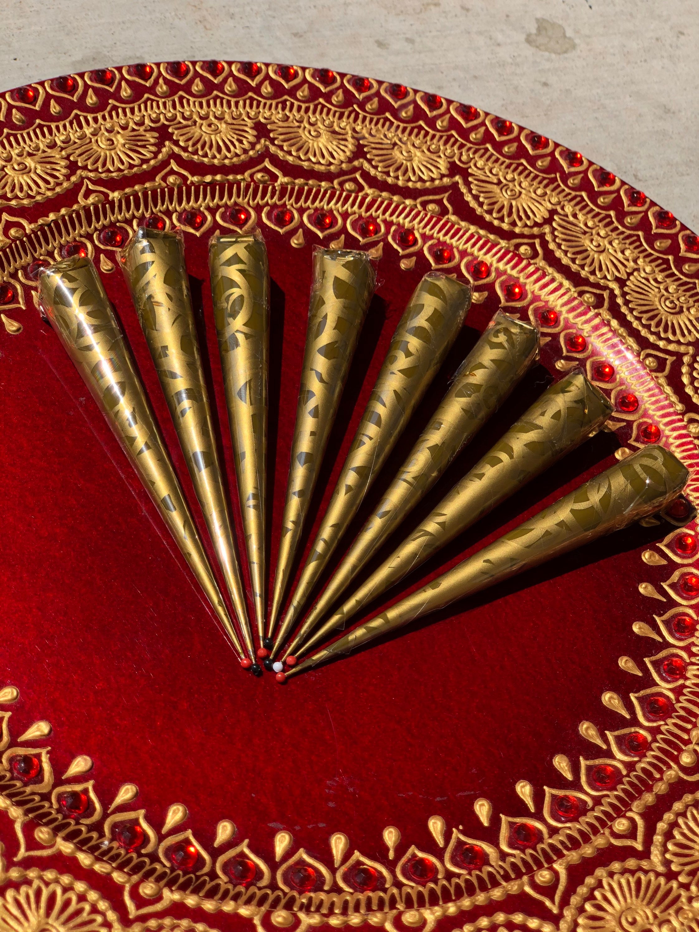 EIGHT HENNA CONES // all natural, hand made henna cones // henna paste // natural henna // henna art // mendhi // mehndi