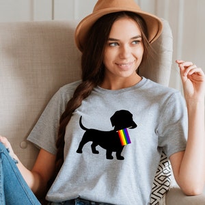 Dachshund Pride Flag Shirt image 1