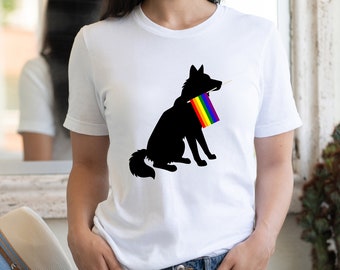 Siberian Husky Pride Flag Shirt