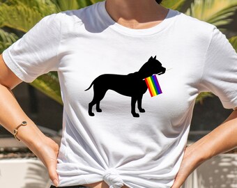 Pitbull Terrier Pride Flag Shirt