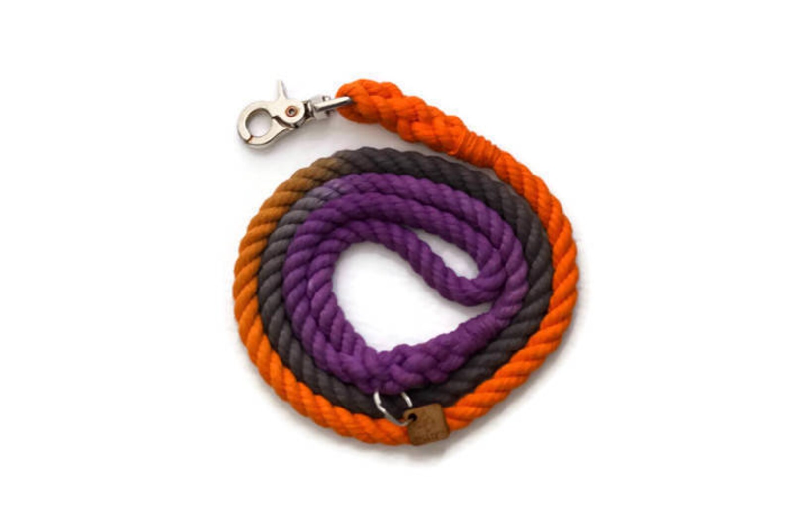 Black Orange and Purple Rope Dog Leash and Collar Set Etsy
