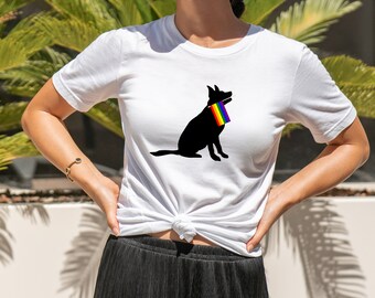 German Shepherd Pride Flag Shirt