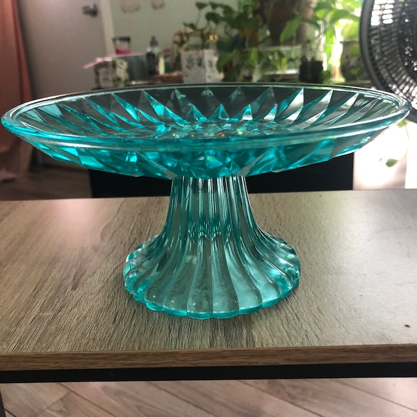 Depression glass Cake Stand