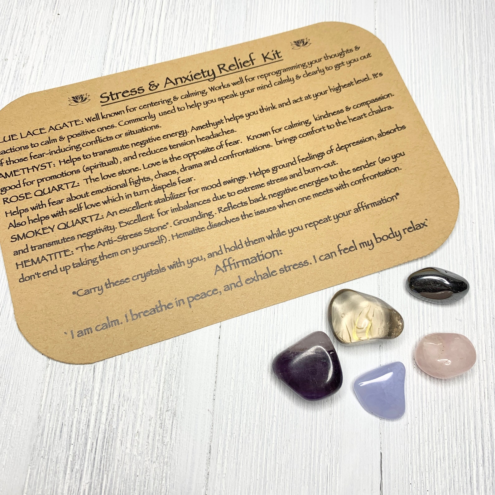 Anxiety Relief Crystal Healing Crystals Anxiety Crystals Etsy