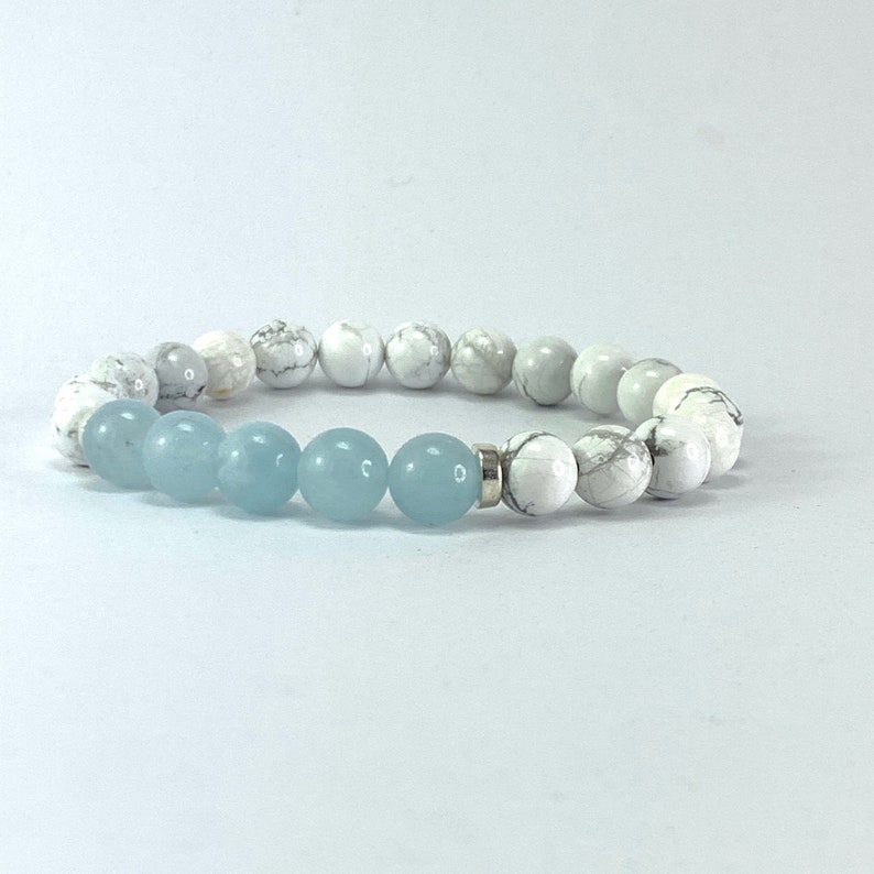 21st Birthday Gift for Best Friend Aquamarine Birthstone Bracelet