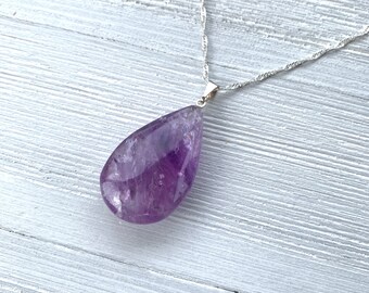 Amethyst Teardrop Necklace, 40th Birthday Gifts For Women, Best Friend Gifts