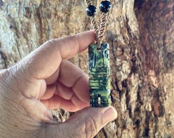 Mayan Warrior Necklace, Talisman Necklace,Amulet Necklace, Shamanic Necklace