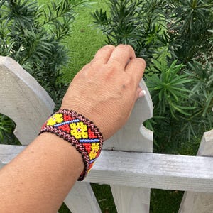 Shipibo Beaded Bracelet, Handmade Shamanic Bracelet, Ceremony Bracelet